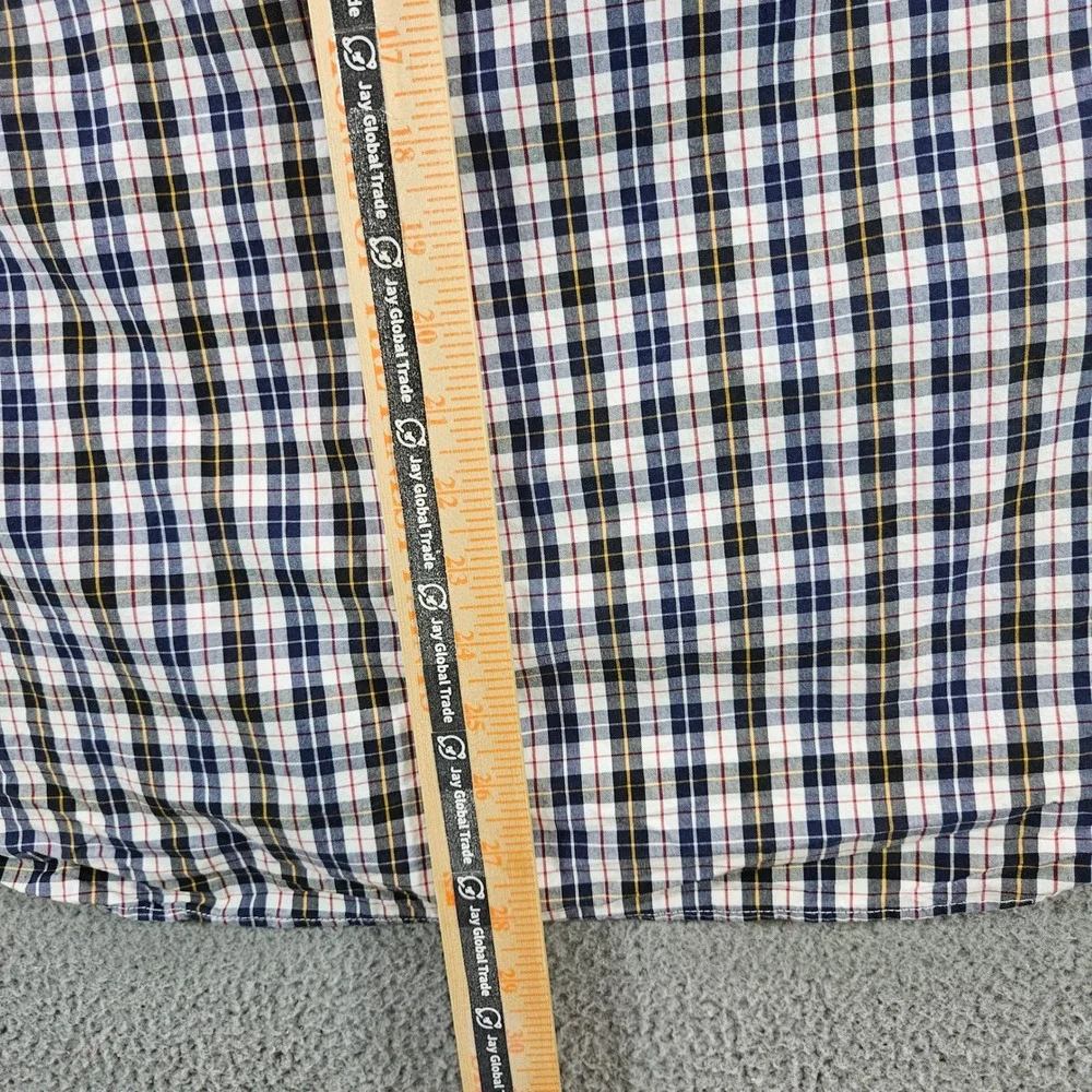 Superdry London Button Down Shirt Mens XL Plaid Long Sleeve Cotton‎